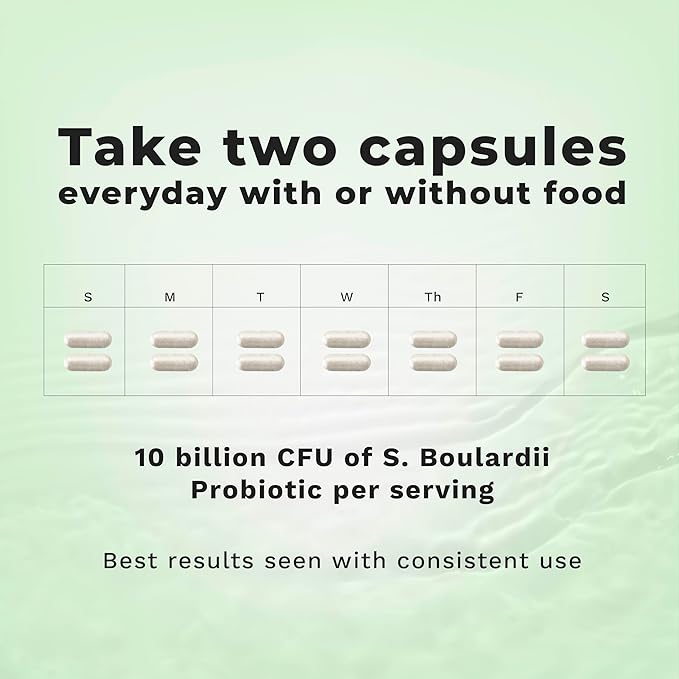 LifeSeasons Essentials S. Boulardii Probiotic - Supports Immune Function &amp Digestive Regularity - Promotes A Healthy Gut &amp Stronger Intestinal Lining - Eases Digestion - Saccharomyces - 60 Cap