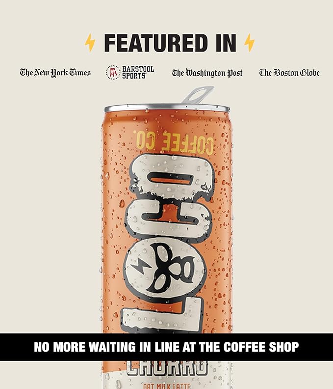 Loco Coffee Churro Latte 11 Ounce Can 12 Count | Zero Sugar 200mg Caffeine | Gluten Free and Dairy Free | Low Calorie Iced Coffee