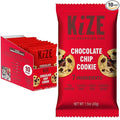 KiZE Energy Bars - Chocolate Chip Cookie - Almond Butter-Based Gluten Free Dairy Free NON-GMO - 10g High Protein Snacks High Protein Meal Replacement Energy Bars Clean and Simple Food (10 Count)