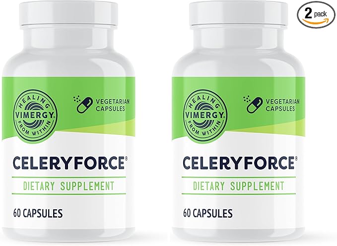 Vimergy Celeryforce – Nutrients and Amino Acids – Supports Your Wellness Routine* – Kosher Vegan &amp Gluten-Free – 60 Capsules (Pack of 2)