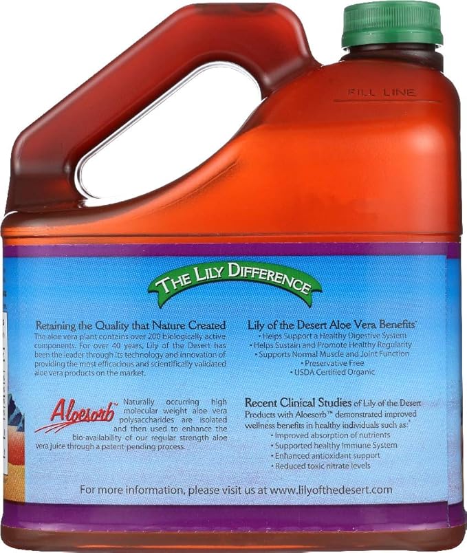Lily Of The Desert Juice Aloe Vera Whllf Presfre 128 Ounce