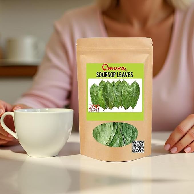Omura Dried Soursop Leaves - 200 Graviola Soursop Leaf Tea - Herbal Tea - Guanabana Leaves for Brewing - Tea Leave