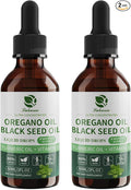 Oil of Oregano Drops with Black Seed Oil Turmeric Oil Vitamin E &amp Olive Oil Based Immune Digestive Cleanse &amp Detox* 80% Carvacrol Cold-Pressed Natural Aceite de Oregano 2 Fl Oz 8 Month S