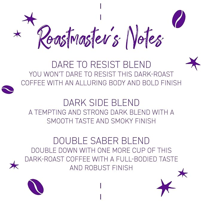 Joffrey's Coffee - STAR WARS™ Dark Side Trio Coffee Collection STAR WARS Licensed Collection Artisan Dark Roast Bold &amp Smooth Taste Brew or French Press (Ground 3-pack)