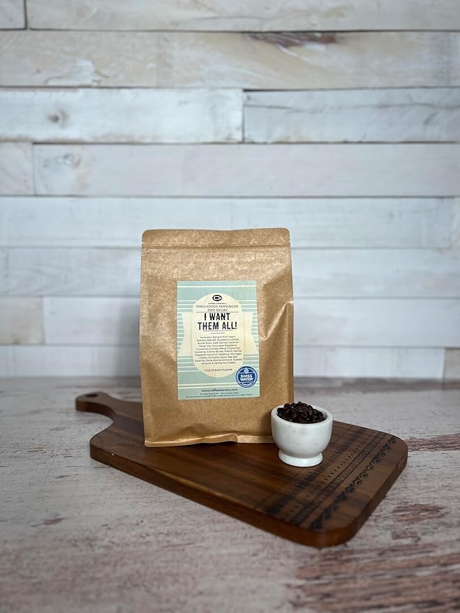Coffee Benaery I Want Them All Swiss Water Process Decaf Flavored Coffee Pods (20ct) - 20 Unique Flavor coffee pods