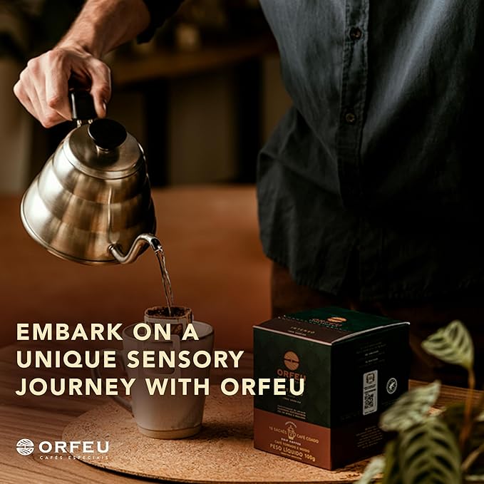 ORFEU - Special Coffee Intense - 100% Arabica Coffee Dark Roast Ground &amp Roasted Aroma of Toasted Caramel &amp Fruit Jam Low Acidity Made In Brazil Velvety Body - 250g (8.8oz)
