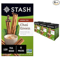 Stash Tea Chai Green Tea - Caffeinated Non-GMO Project Verified Premium Tea with No Artificial Ingredients 20 Count (Pack of 6) - 120 Bags Total
