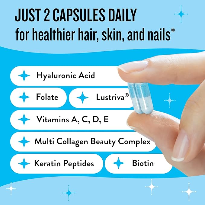 Legendairy Milk Hair Growth Vitamins for Women - Biotin for Hair Growth with Collagen &amp Lustriva Hair Loss Products &amp Supplements for Thinning Thicker Fuller Stronger Skin &amp Nails Man