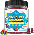 Kids Sleep Gummies with Magnesium Glycinate – Melatonin Free Bedtime Support for Kids – Calm &amp Relaxation with L-Theanine GABA Chamomile &amp Lemon Balm – Sugar Free Mixed Berry Flavor 60 Gumm