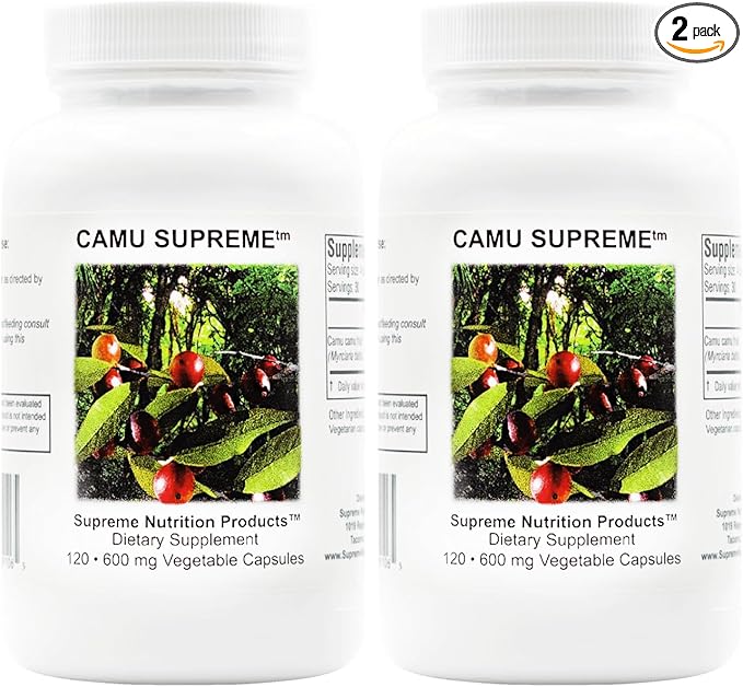 Supreme Nutrition Camu Supreme 120 Pure Camu Camu Fruit Vegetarian Capsules (Pack of 2)