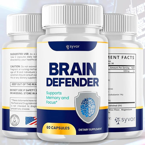 (2 Pack) Brain Defender Supplement Pills Official Brain Defender Advanced Formula Nootropic Capsules All Natural Health and Wellness Support Formula Maximum Strength Braindefender (120 Capsules)