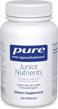 Pure Encapsulations Junior Nutrients - Kids &amp Teens Multivitamin - Without Iron - with Calcium Vitamin D3 &amp Vitamin C - Non-GMO &amp Vegetarian - 120 Capsules