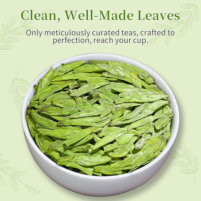 CHADUO Longjing Tea Pre-Qingming Dragon Well Green Tea New Tea Chinese Green Tea Loose Leaf Long Jing Green Tea Rich Bean Aroma First Grade 120g/4.23oz 龙井 龍井茶 中国绿茶