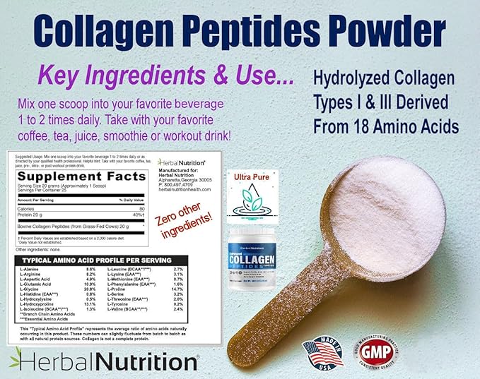 Ultra Pure Collagen Peptides Powder Hydrolyzed Proteins are Vital Proteins for Skin Hair Nails and Joint Health Keto Paleo Friendly Non-GMO Gluten Free 25 20mg Servings Three Containers