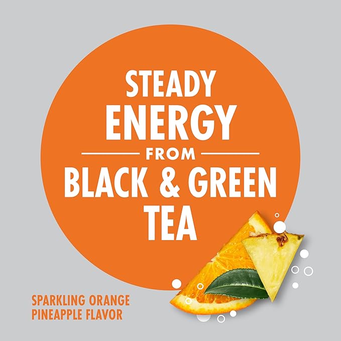 V8 +Energy Sparkling Orange Pineapple Juice Energy Drink 11.5 fl oz Can (12 Pack)