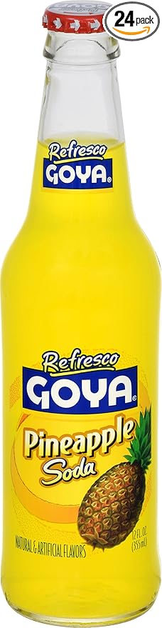 Goya Foods Refresco Pineapple Soda 12 Fl Oz (Pack of 24)