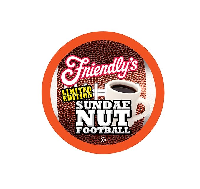 Friendly's Flavored Coffee Pods Coffee for Keurig K-Cup Brewers Sundae Nut Football 40 Count