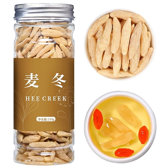 Hee Creek Ophiopogon Herb Mai Dong 8.11oz/ 230g Chinese Herb Ophiopogon Japonicus Often Pairing with Astragalus Root American Ginseng for Nourishment Sulfur Free Caffeine Free 麦冬 麦冬粒 四宝茶原料