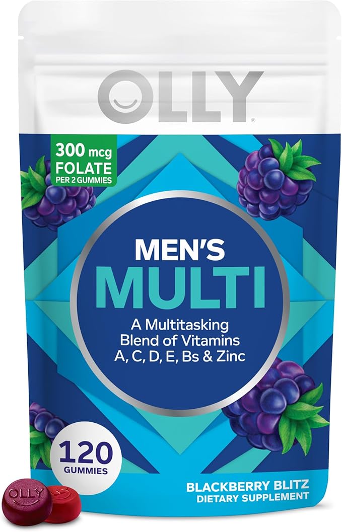OLLY Sleep &amp Men's Multivitamin Gummies Melatonin Vitamins 120 Count