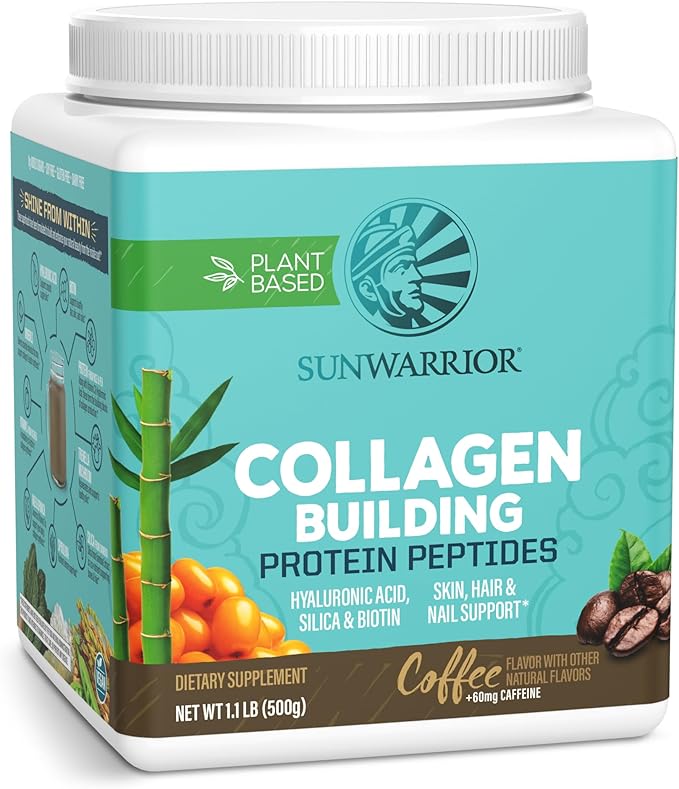 Vegan Collagen Protein Powder for Women Silica Plant Based Collagen Powder Coffee Flavor with Vegan Hair Skin and Nails Vitamins Non-GMO No Added Sugar Soy Dairy &amp Gluten Free (Coffee 20 Servings