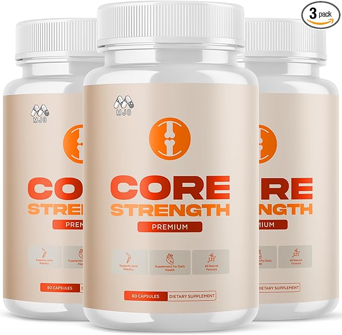 (3 Pack) Core Strength Joint Support Capsules Official CoreStrength Pills with All Natural Ingredients Advanced Overall Health and Wellness Supplement with Max Strength Multivitamins (180 Capsules)