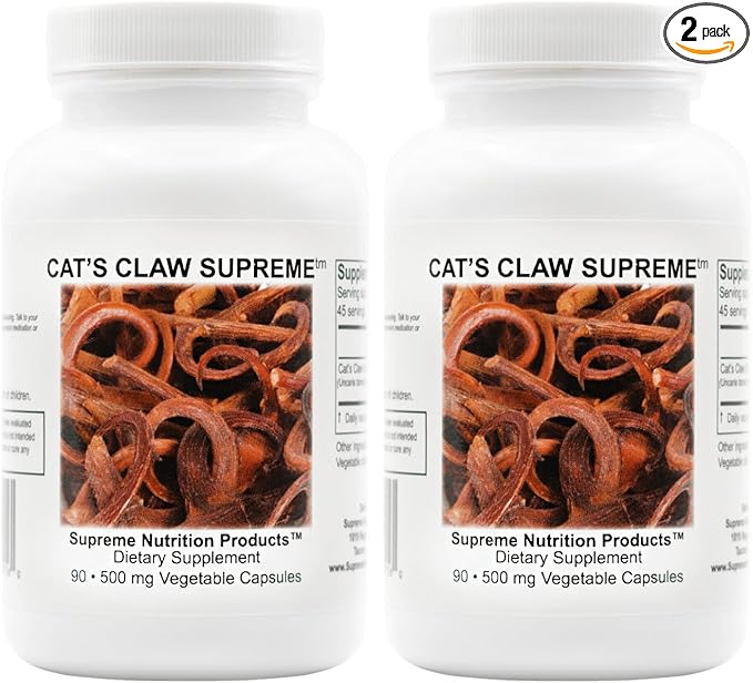 Supreme Nutrition Cat’s Claw Supreme 90 Pure Cat’s Claw Bark Vegetarian Capsules (Pack of 2)