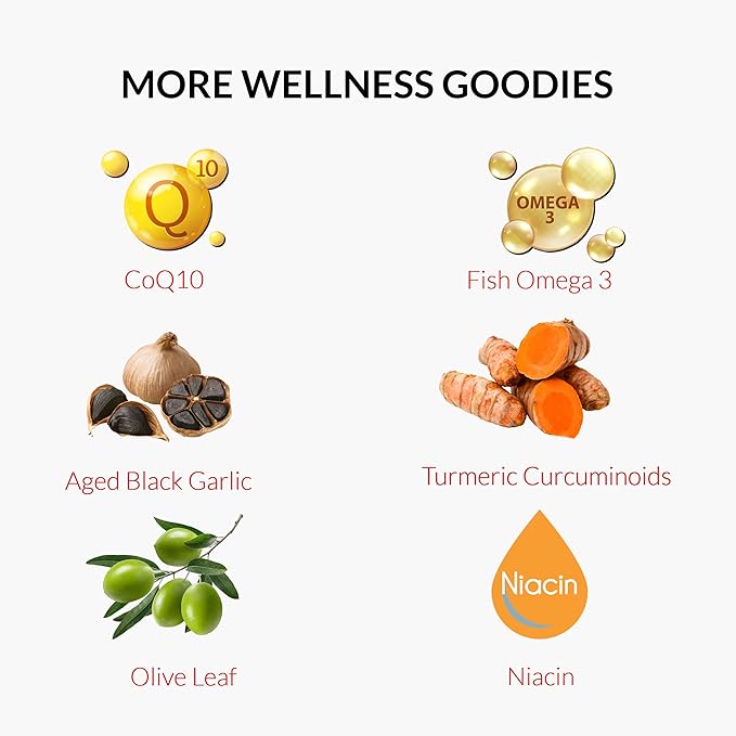 UpNourish Plant Sterols Citrus Bergamot Supplement for High Cholesterol with CoQ10 Omega 3 Olive Leaf Turmeric Curcumin Black Garlic and Niacin - 120 Softgels