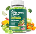 61-in-1 Supergreens Daily Gummies for Women and Men Multivitamin Superfood Gummy with Probiotics for Metabolic Energy and Digestive Health Sugar Free Green Apple Flavor 60 Count