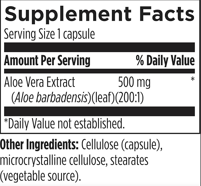 Designs for Health Aloe/200x - 200mg Aloe Vera Extract - Highly Concentrated Aloe Leaf Supplement for GI Support - Non-GMO Vegetarian Pills (60 Capsules)