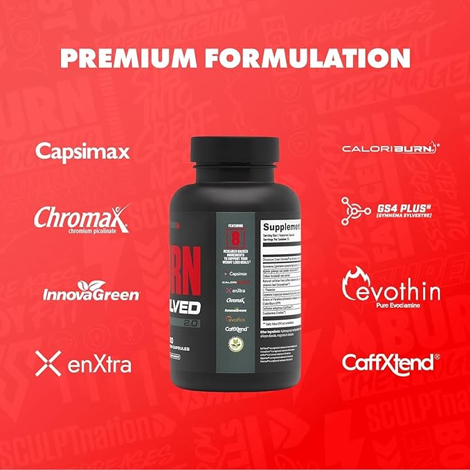Sculpt Nation by V Shred Burn Day and Burn PM with Capsimax Green Coffee Melatonin and Herbal Extracts 2 Pack for Metabolism and Sleep Support