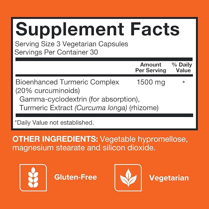 Qunol Turmeric Curcumin Supplement Turmeric 1500mg With Ultra High Absorption Joint Support Supplement Extra Strength Turmeric Capsules 2 Month Supply 180 Count (Pack of 1)