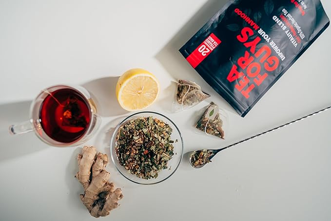 Tea For Guys: Vitality Blend – Natural Support for Testosterone Libido Male Fertility and overall Male Vitality | Herbal Tea for Mens Wellness – 20 Biodegradable Tea Bags
