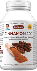 ANDREW LESSMAN Cinnamon 400mg - 360 Capsules - High Potency Standardized Extract. No Additives. Small Easy to Swallow Capsules