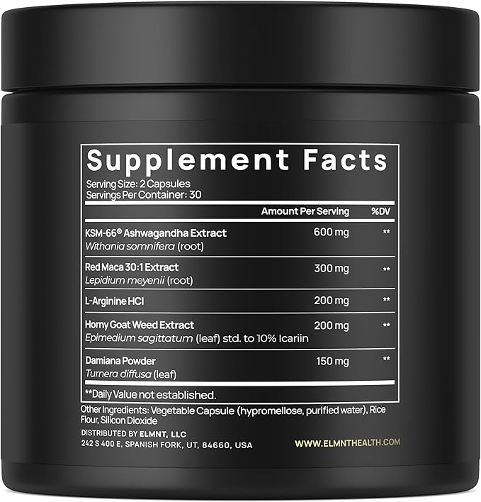 10150mg Libido Booster for Women w. 30x Strength Red Maca Root KSM66 Ashwagandha Horny Goat Weed &amp Damiana - Pure Peruvian Red Maca Root Capsules Powerful Aphrodisiac &amp Testosterone for Wom