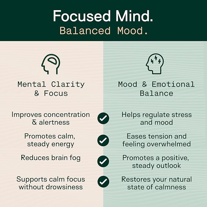 Adapt Naturals Steady Spirit Stress Anxiety &amp Mood Support Supplement for Women and Men with Ashwagandha L-Theanine Holy Basil Saffron and Lemon Balm - Stress Relief Supplement - 60 Day Suppl
