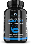 THE ENCLARE NUTRITION Melatonin 10mg Sleep Aid for Adults with Ashwagandha GABA 5HTP L Theanine Vitamin B6 Inositol Calcium Magnesium Natural Sleep Support Supplement Vegan 60ct. (1)