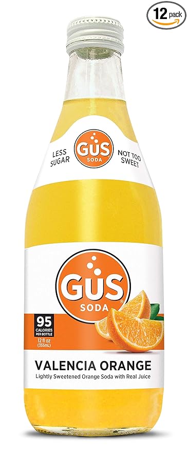 GuS Soda - Dry Valencia Orange - 12 oz (12 Glass Bottles)