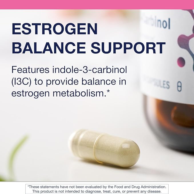 Metagenics Meta Indole-3-Carbinol Supplement - Supports Estrogen Hormone Balance Antioxidant &amp Liver Health* - Non-GMO Gluten-Free Vegan - GMP Certified Facility - 60 Capsules