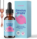 JoySpring Genius Drops for Kids | Clinically Proven Focus Supplement | Liquid Herbal Focus Supplement with Ginkgo Biloba for Kids (1 fl oz) 30 Servings