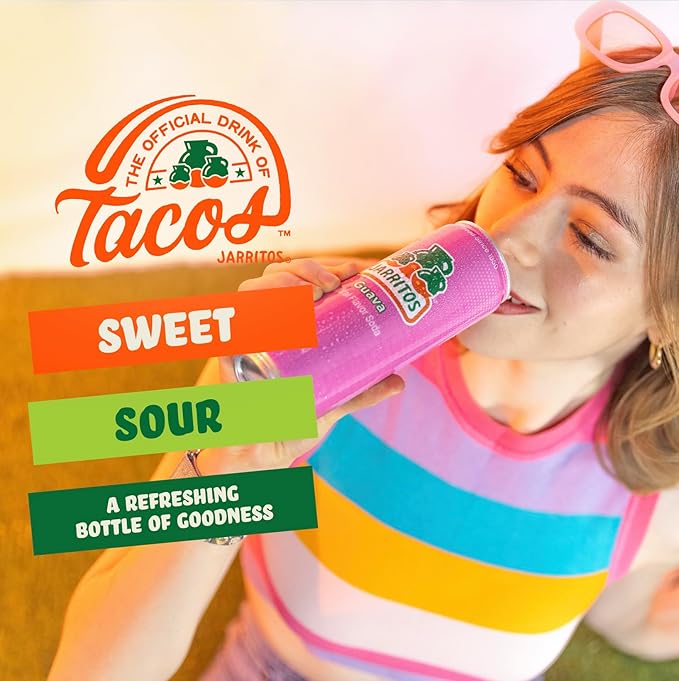 Jarritos Variety Pack of 16-12 oz Cans Authentic Mexican Soft Drink 8 Cans of Refreshing Guava Flavor and 8 Cans of Refreshing Mandarin ZERO Flavor