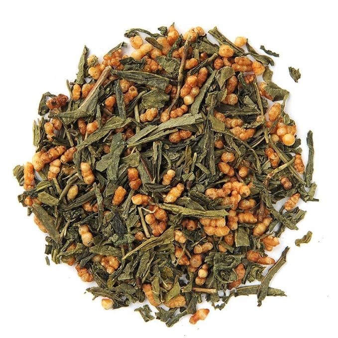 Organic Positively Tea Company Genmaicha Green Tea Loose Leaf 16 Ounce