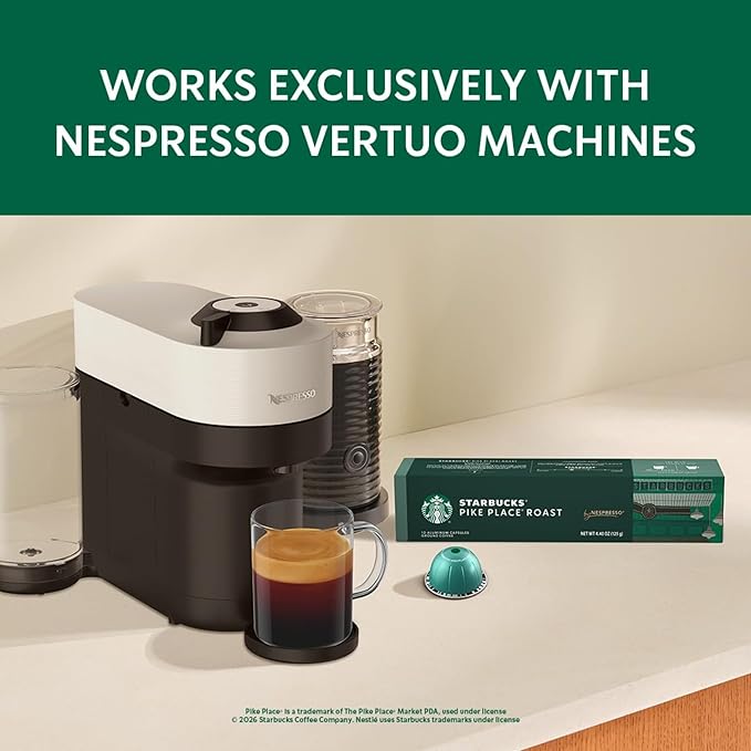 Starbucks by Nespresso Vertuo Favorite Variety Pack Coffee &amp Espresso 40-count Coffee and Espresso Pods Brews 7.8 oz and 1.35 oz.