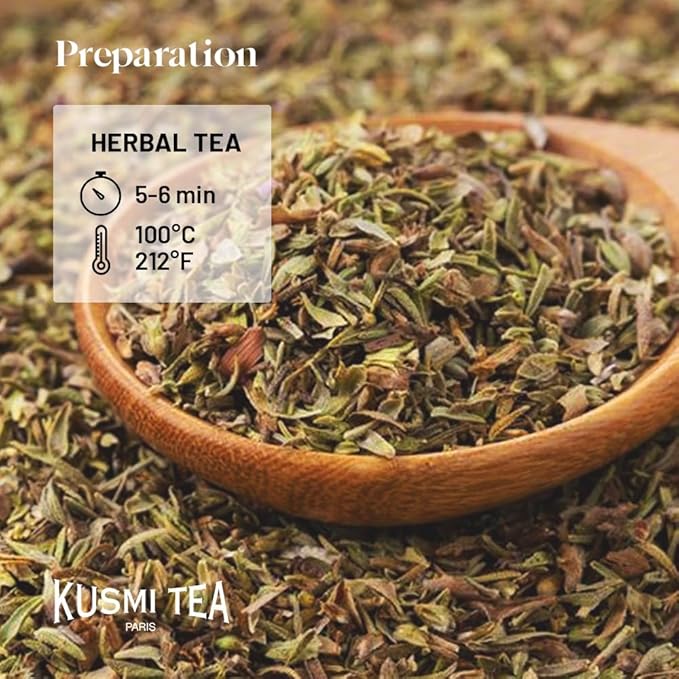 Kusmi Tea Sweet Break - 3.5 oz Loose Tea Tin - Organic Herbal Tea with Hibiscus Red Berry &amp Hints of Cookie - Caffeine Free - Enjoy Hot or Iced