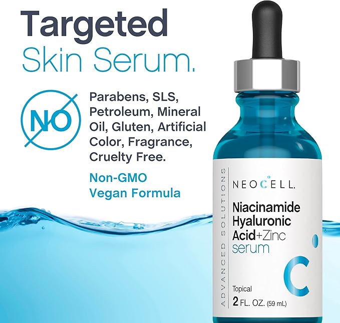 NeoCell Beauty Bundle for Women | Collagen Bio-Peptides Powder | Niacinamide Hyaluronic Acid Serum | Inside and Out Set