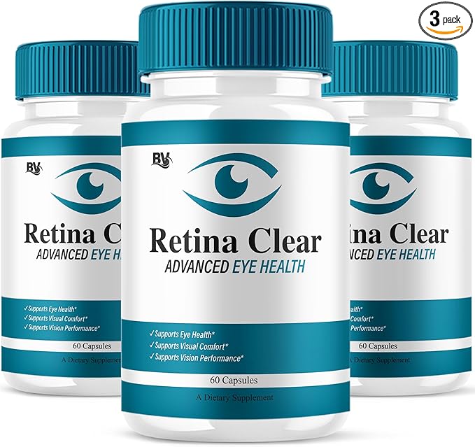 (3 Pack) Retina Clear Advanced Eye Health Supplement Retina Clear Max Strength Overall Vision &amp Wellness Supplement RetinaClear Advanced Vision Support and Eye Health Formula Pills (180 Capsules