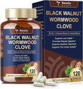 Totaria 120 Counts 25-in-1 Wormwood Black Walnut Clove Cleanse for Humans Capsules - Gut Cleanse Detox &amp Digestive &amp Liver Health with Pumpkin Seed Oil Clove Garlic Oregano - Herbal Vegan Caps