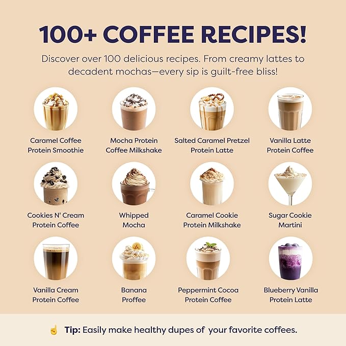 Coconut Mocha Protein Iced Coffee - Premium Whey Protein &amp Instant Iced Coffees - 100% Natural Cold Brew - Zero Artificial Flavors &amp Sweeteners 80 mg Caffeine No Added Sugar 20 Servings