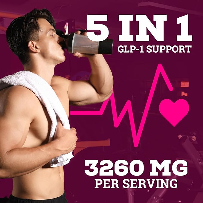 GLP-1 Supplement Support (GLP-1 Supplement Women) GLP Activate with GLP-1 Probiotic &amp Green Tea Extract (5 in 1 GLP-1 Booster) 3260mg Per Serving (1 Month Supply) For Metabolism Support