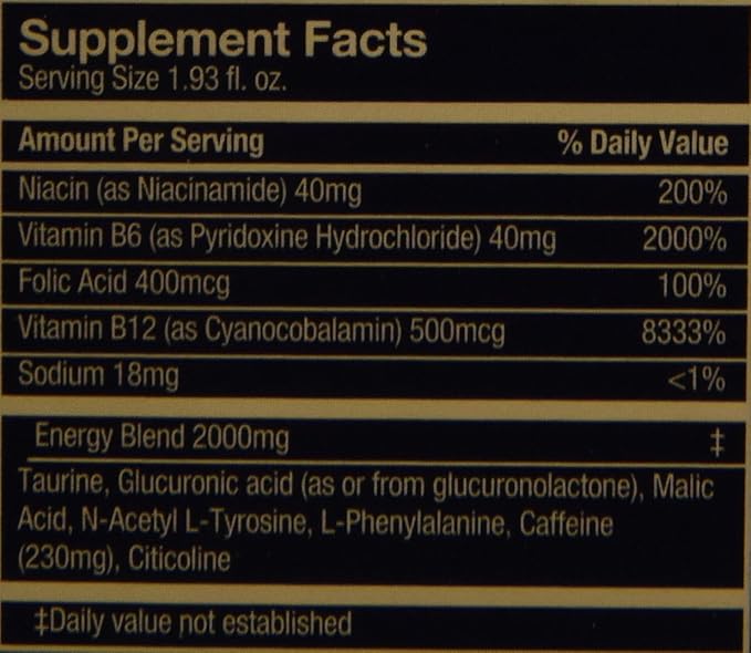5 Hour Energy Drink Shot Extra Strength Grape 1.93 Fl Oz (Pack of 6)