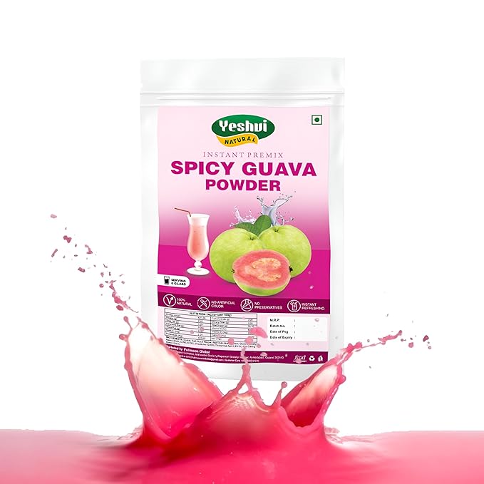 YESHVI NATURAL Lemon &amp Spicy Guava Instant Drink Powder Combo Pack 200gm (2 Packets of 100gm each)